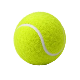 A tennis ball mid-bounce